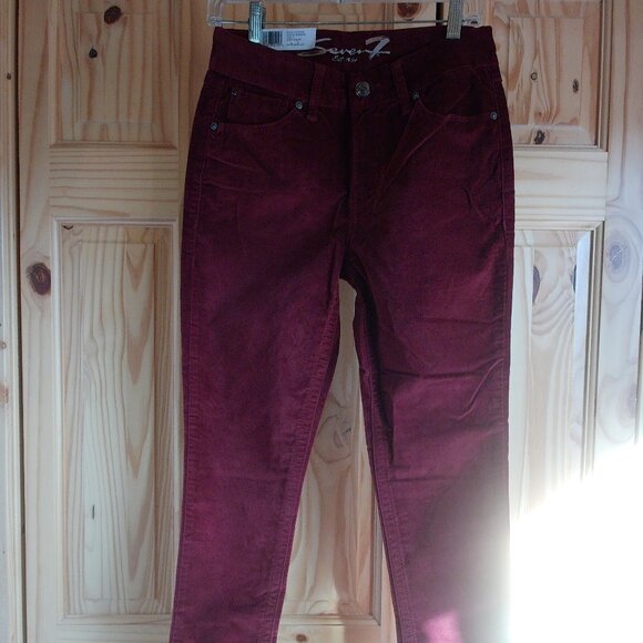NWTS Seven 7 Velvet Tummy less High Rise Skinny Jeans Size 4 - Picture 4 of 7